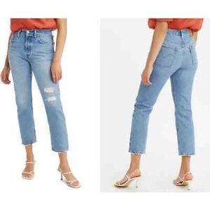 LEVI STRAUSS Luxor Reconstruction High Waist 501 Distressed Jeans 28 X 26